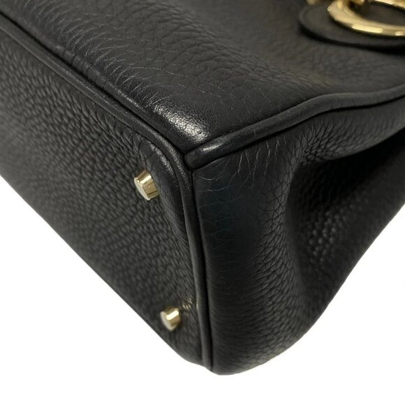 Auth DIOR/ChristianDior Diorissimo Black Pink Leather Tote Bag - Picture 7 of 16